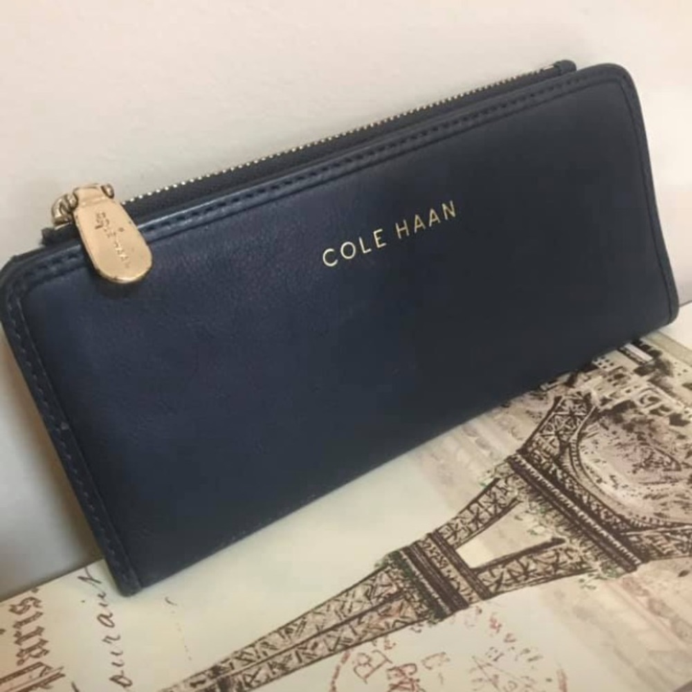 Cole Haan Navy leather wallet